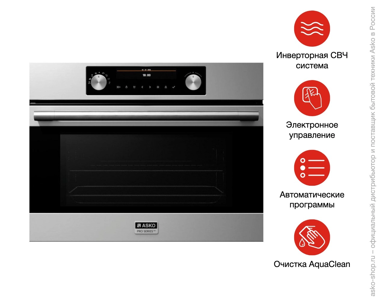 Встраиваемая микроволновая печь Asko OM8483S фото 8