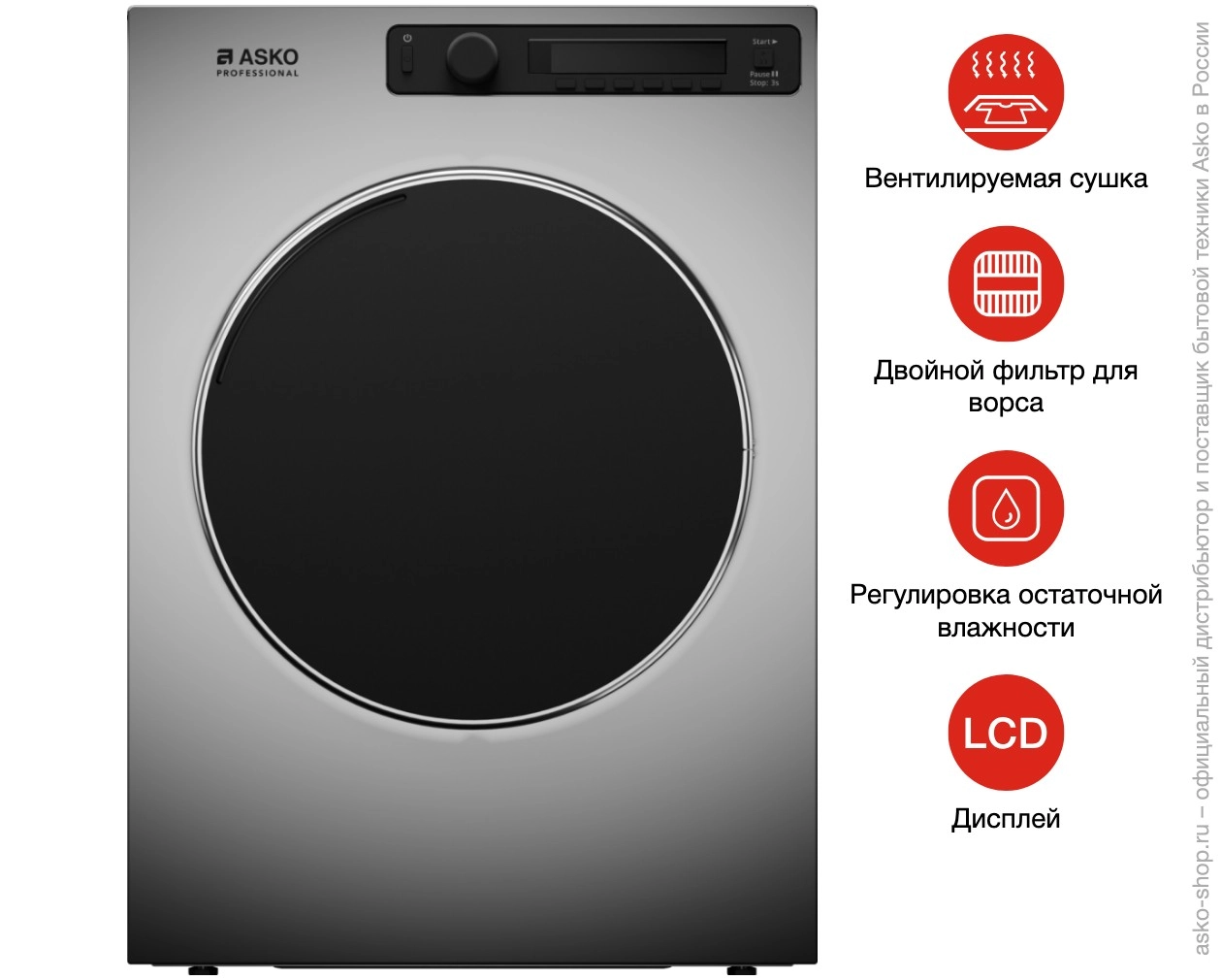 Профессиональная сушильная машина Asko TDC1485VB.T фото 13