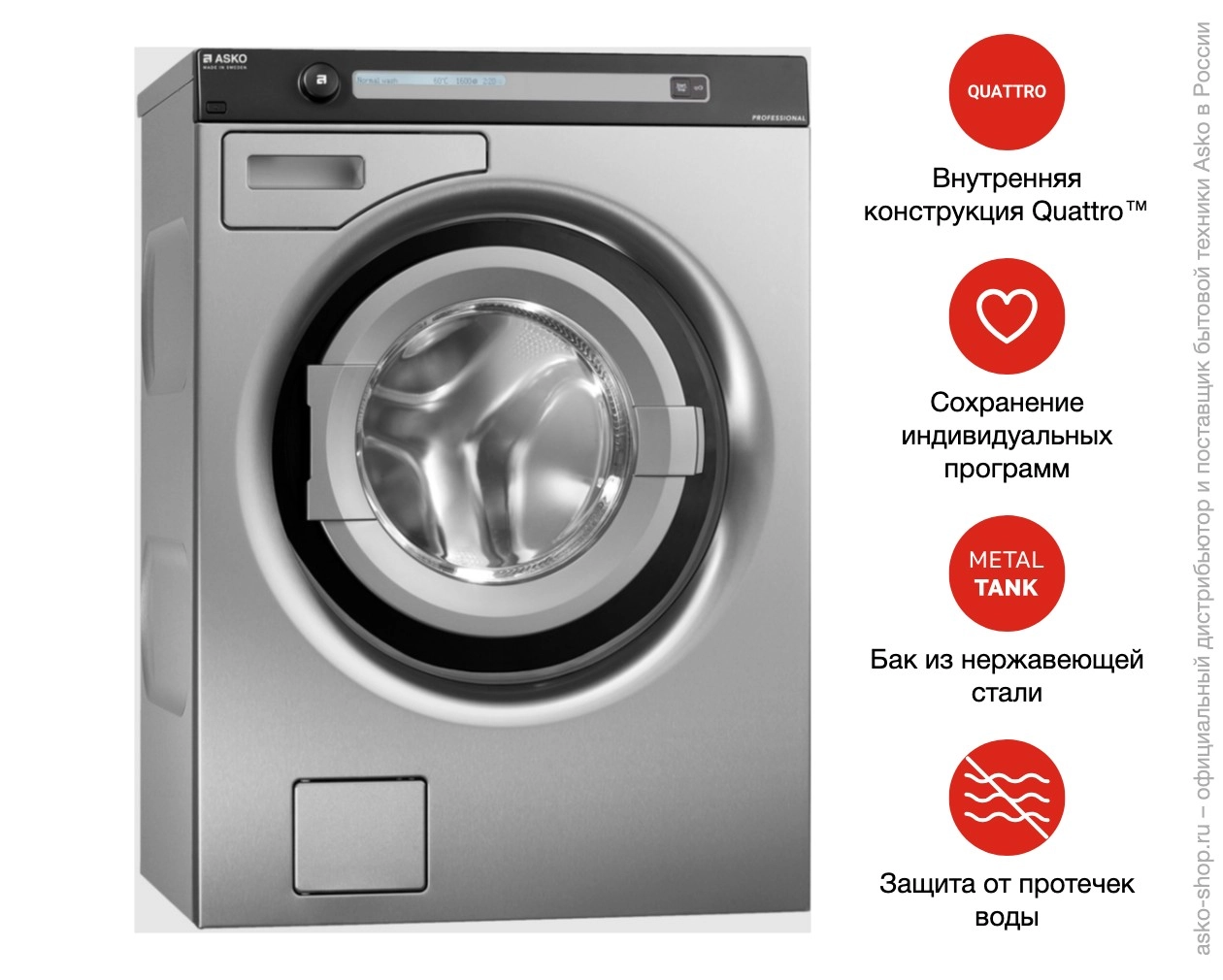 Профессиональная стиральная машина Asko WMC62V T фото 9
