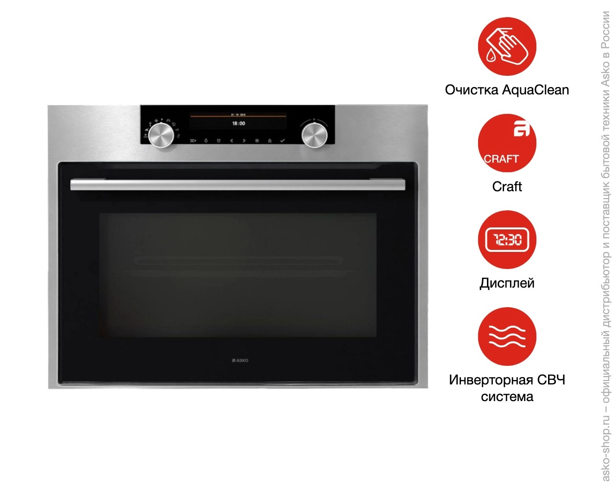 Встраиваемая микроволновая печь Asko OM8487S фото 7