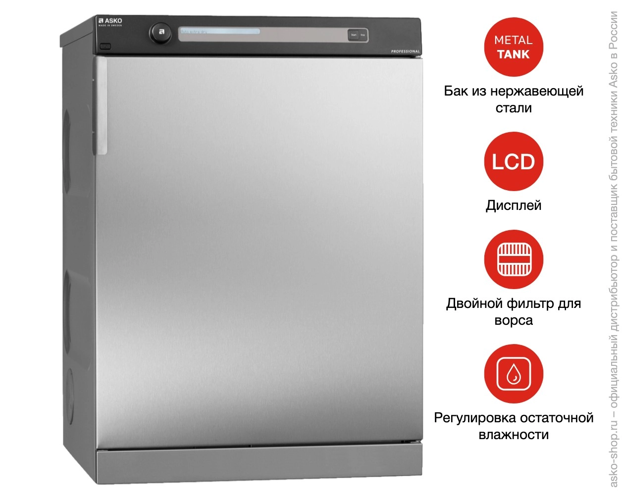 Профессиональная сушильная машина Asko TDC112V (M) фото 6