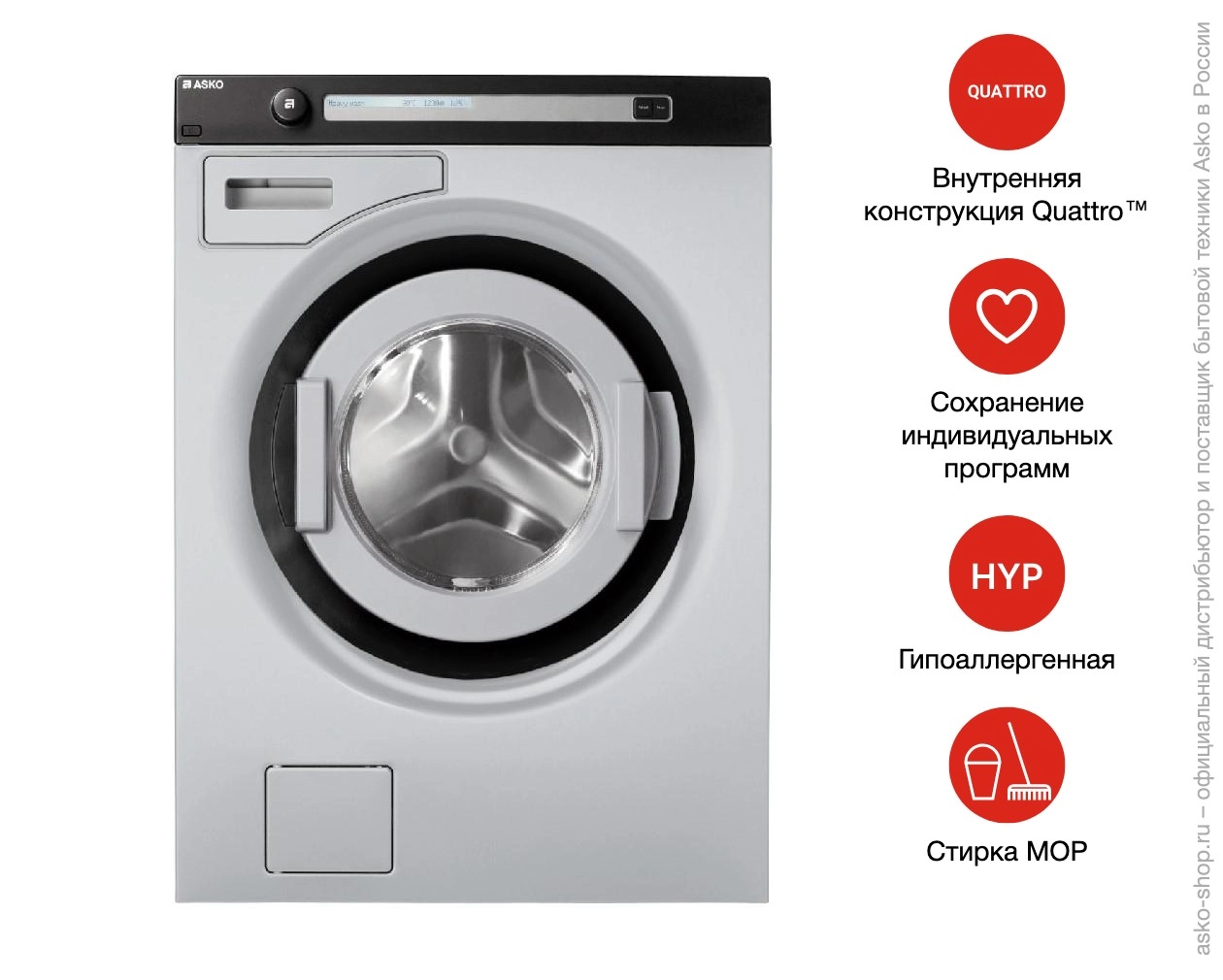 Профессиональная стиральная машина Asko WMC844 V G фото 5