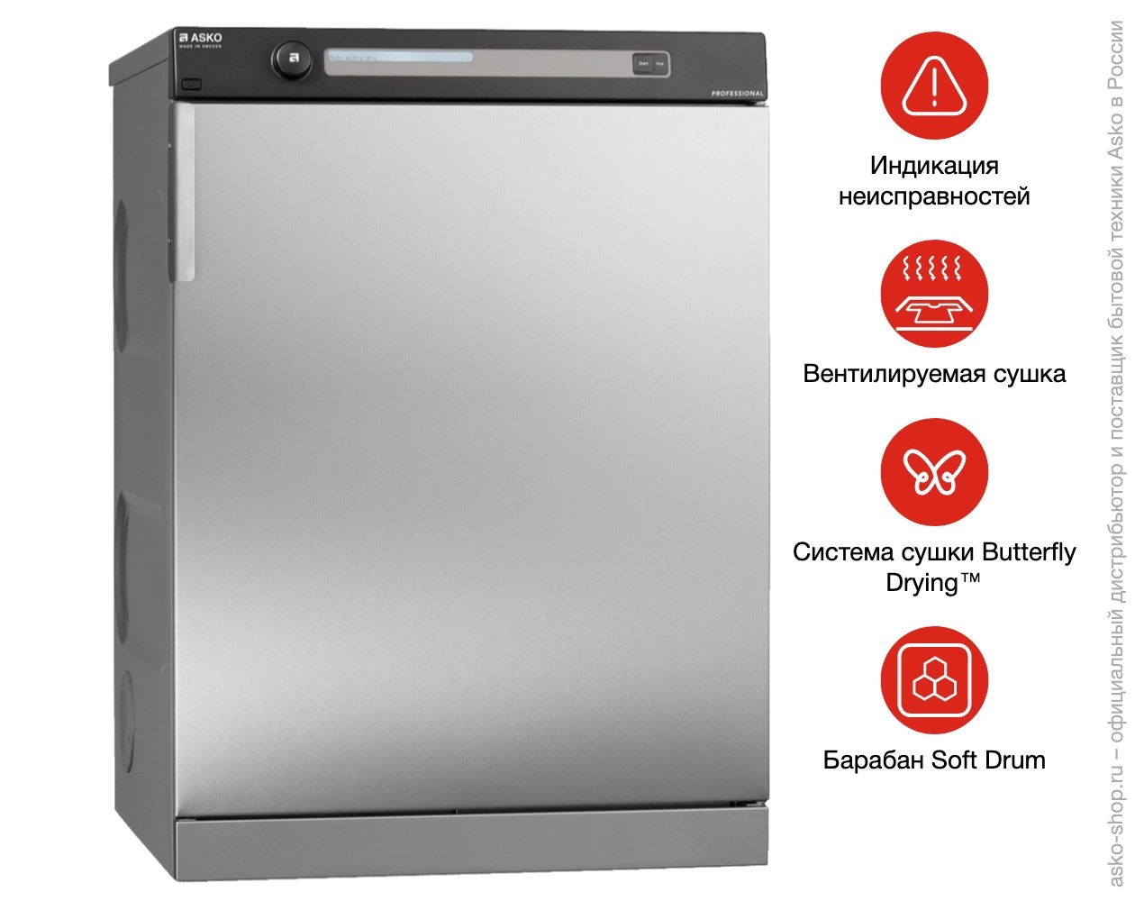 Профессиональная сушильная машина Asko TDC112V (M) фото 5