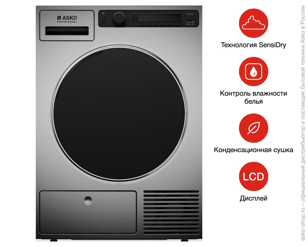 Профессиональная сушильная машина Asko TDC1772C.T фото 11