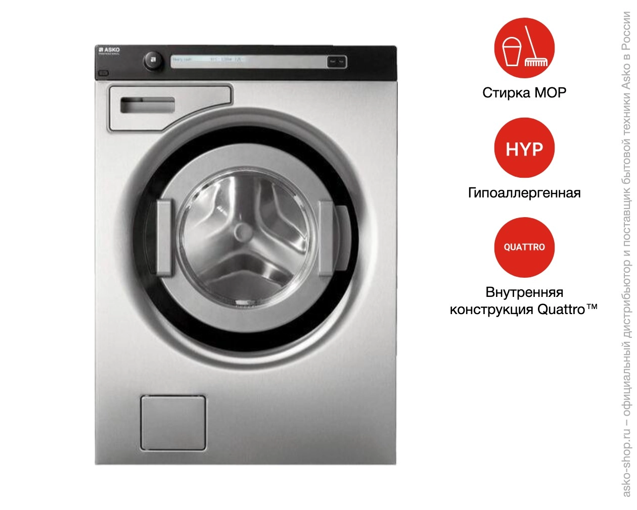 Профессиональная стиральная машина Asko WMC84P (M) фото 7