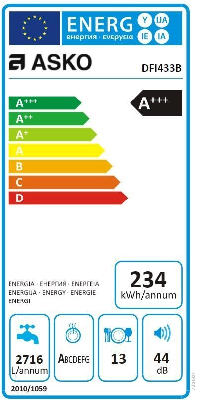 Встраиваемая посудомоечная машина Asko DFI433B фото 5