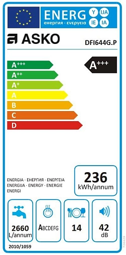 Встраиваемая посудомоечная машина  Аско DFI 644G.P фото 7