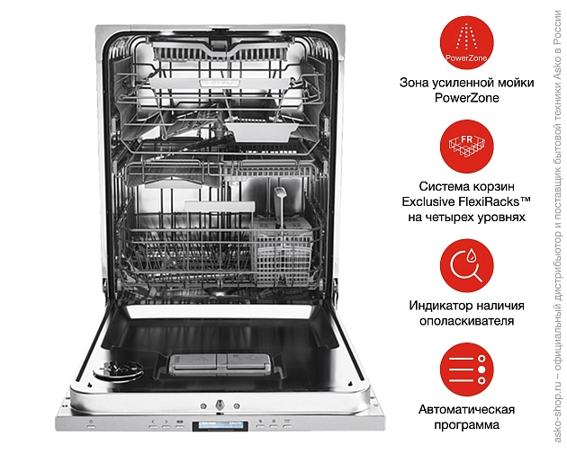 Встраиваемая посудомоечная машина  Аско DFI 675GXXL.P фото 7