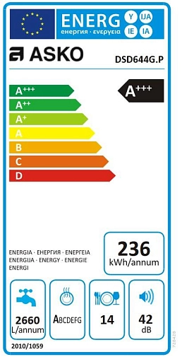 Встраиваемая посудомоечная машина  Аско DFI 655G.P фото 7